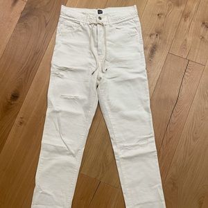 GAP white ripped jeans